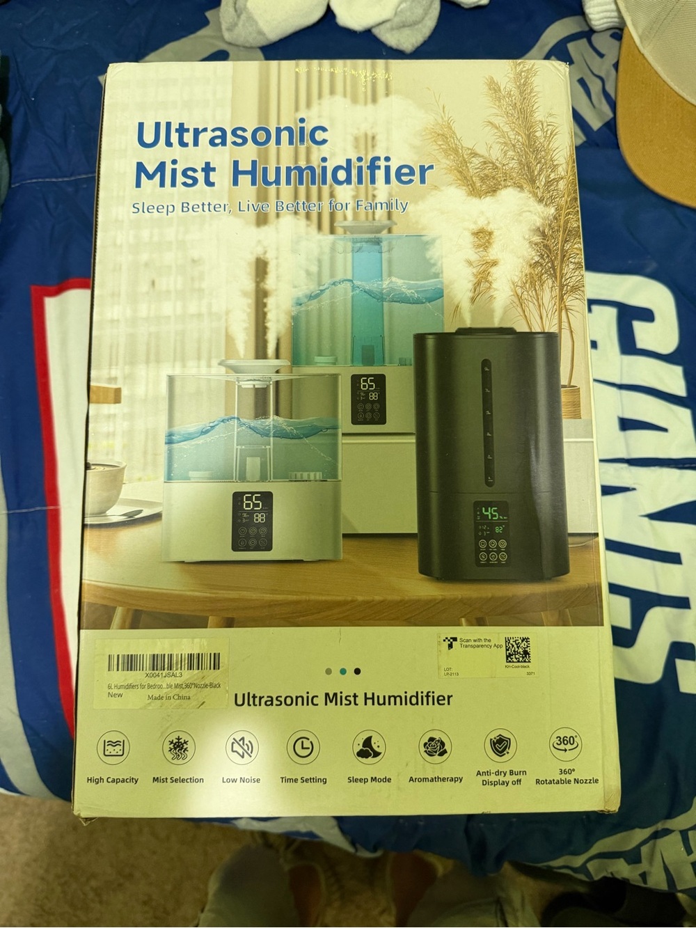 Ultrasonic Mist Humidifier - Black